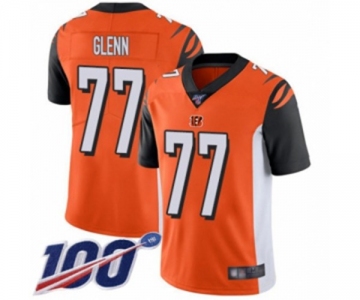 Men's Cincinnati Bengals #77 Cordy Glenn Orange Alternate Vapor Untouchable Limited Player 100th Season Football Jersey