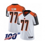 Men's Cincinnati Bengals #77 Cordy Glenn White Vapor Untouchable Limited Player 100th Season Football Jersey