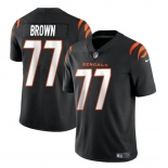 Men's Cincinnati Bengals #77 Trent Brown Black Vapor Untouchable Limited Stitched Jersey