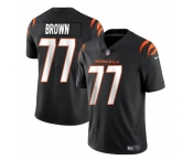 Men's Cincinnati Bengals #77 Trent Brown Black Vapor Untouchable Limited Stitched Jersey