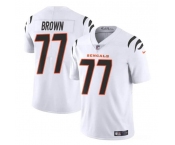 Men's Cincinnati Bengals #77 Trent Brown White Vapor Untouchable Limited Stitched Jersey