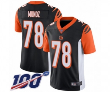 Men's Cincinnati Bengals #78 Anthony Munoz Black Team Color Vapor Untouchable Limited Player 100th Season Football Jersey