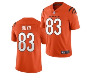 Men's Cincinnati Bengals #83 Tyler Boyd 2021 Orange Vapor Untouchable Limited Stitched Football Jersey