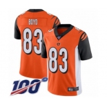 Men's Cincinnati Bengals #83 Tyler Boyd Orange Alternate Vapor Untouchable Limited Player 100th Season Football Jersey