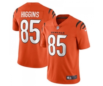 Men's Cincinnati Bengals #85 Tee Higgins 2021 Orange Vapor Untouchable Limited Stitched Football Jersey