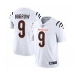 Men's Cincinnati Bengals #9 Joe Burrow 2021 White Vapor Limited Stitched Football Jersey