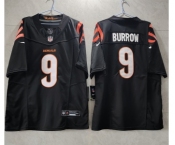 Men's Cincinnati Bengals #9 Joe Burrow Black 2023 F.U.S.E. Vapor Untouchable Limited Stitched Jersey