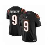 Men's Cincinnati Bengals #9 Joe Burrow Black 2023 F.U.S.E. With 4-Star C Patch Vapor Untouchable Limited Football Stitched Jersey