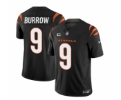 Men's Cincinnati Bengals #9 Joe Burrow Black 2023 F.U.S.E. With 4-Star C Patch Vapor Untouchable Limited Football Stitched Jersey