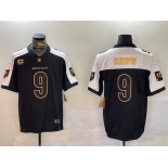 Men's Cincinnati Bengals #9 Joe Burrow Black Gold 2024 F.U.S.E With 4-Star C Patch Limited Stitched Football Jersey