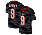 Men's Cincinnati Bengals #9 Joe Burrow Camo 2020 Nike Limited Jersey