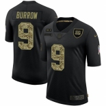 Men's Cincinnati Bengals #9 Joe Burrow Camo 2020 Salute To Service Limited Jersey