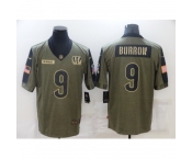 Men's Cincinnati Bengals #9 Joe Burrow Nike Olive 2021 Salute To Service Limited Player Jersey