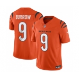 Men's Cincinnati Bengals #9 Joe Burrow Orange 2023 F.U.S.E. Vapor Untouchable Limited Stitched Jersey