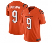 Men's Cincinnati Bengals #9 Joe Burrow Orange 2023 F.U.S.E. Vapor Untouchable Limited Stitched Jersey