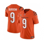 Men's Cincinnati Bengals #9 Joe Burrow Orange 2023 F.U.S.E. With 4-Star C Patch Vapor Untouchable Limited Football Stitched Jersey