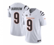 Men's Cincinnati Bengals #9 Joe Burrow White 2023 F.U.S.E. With 4-Star C Patch Vapor Untouchable Limited Football Stitched Jersey