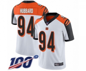 Men's Cincinnati Bengals #94 Sam Hubbard White Vapor Untouchable Limited Player 100th Season Football Jersey