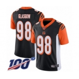 Men's Cincinnati Bengals #98 Ryan Glasgow Black Team Color Vapor Untouchable Limited Player 100th Season Football Jersey