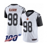 Men's Cincinnati Bengals #98 Ryan Glasgow Limited White Rush Vapor Untouchable 100th Season Football Jersey