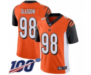 Men's Cincinnati Bengals #98 Ryan Glasgow Orange Alternate Vapor Untouchable Limited Player 100th Season Football Jersey