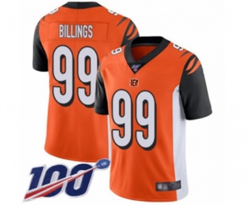 Men's Cincinnati Bengals #99 Andrew Billings Orange Alternate Vapor Untouchable Limited Player 100th Season Football Jersey