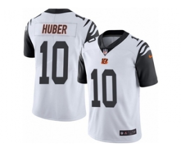 Men's Nike Cincinnati Bengals #10 Kevin Huber Limited White Rush NFL Jersey