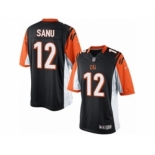 Men's Nike Cincinnati Bengals #12 Mohamed Sanu Limited Black Team Color NFL Jersey