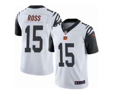 Men's Nike Cincinnati Bengals #15 John Ross Limited White Rush NFL Jersey