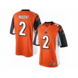 Men's Nike Cincinnati Bengals #2 Mike Nugent Limited Orange Alternate NFL Jersey