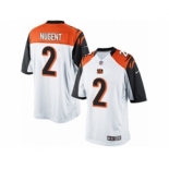 Men's Nike Cincinnati Bengals #2 Mike Nugent Limited White NFL Jersey