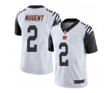 Men's Nike Cincinnati Bengals #2 Mike Nugent Limited White Rush NFL Jersey