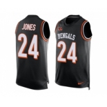 Men's Nike Cincinnati Bengals #24 Adam Jones Limited Black Player Name & Number Tank Top NFL Jersey