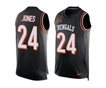 Men's Nike Cincinnati Bengals #24 Adam Jones Limited Black Player Name & Number Tank Top NFL Jersey