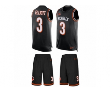 Men's Nike Cincinnati Bengals #3 Jake Elliott Limited Black Tank Top Suit NFL Jersey