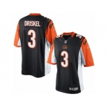 Men's Nike Cincinnati Bengals #3 Jeff Driskel Limited Black Team Color NFL Jersey