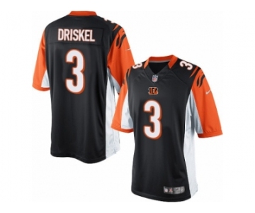 Men's Nike Cincinnati Bengals #3 Jeff Driskel Limited Black Team Color NFL Jersey