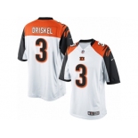 Men's Nike Cincinnati Bengals #3 Jeff Driskel Limited White NFL Jersey