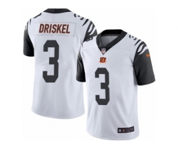 Men's Nike Cincinnati Bengals #3 Jeff Driskel Limited White Rush NFL Jersey