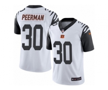 Men's Nike Cincinnati Bengals #30 Cedric Peerman Limited White Rush NFL Jersey