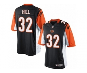 Men's Nike Cincinnati Bengals #32 Jeremy Hill Limited Black Team Color NFL Jersey