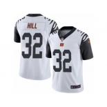 Men's Nike Cincinnati Bengals #32 Jeremy Hill Limited White Rush NFL Jersey