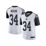 Men's Nike Cincinnati Bengals #34 Joe Mixon Limited White Rush NFL Jersey