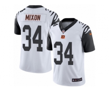 Men's Nike Cincinnati Bengals #34 Joe Mixon Limited White Rush NFL Jersey