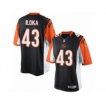 Men's Nike Cincinnati Bengals #43 George Iloka Limited Black Team Color NFL Jersey