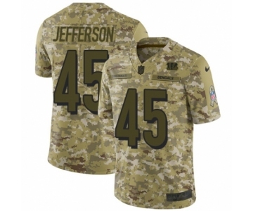 Men's Nike Cincinnati Bengals #45 Malik Jefferson Limited Camo 2018 Salute to Service NFL Jersey