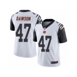 Men's Nike Cincinnati Bengals #47 Paul Dawson Limited White Rush NFL Jersey