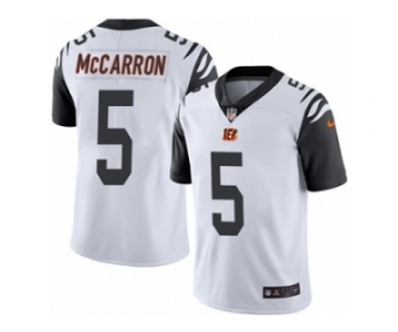 Men's Nike Cincinnati Bengals #5 AJ McCarron Limited White Rush NFL Jersey