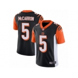 Men's Nike Cincinnati Bengals #5 AJ McCarron Vapor Untouchable Limited Black Team Color NFL Jersey