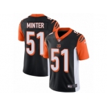 Men's Nike Cincinnati Bengals #51 Kevin Minter Vapor Untouchable Limited Black Team Color NFL Jersey